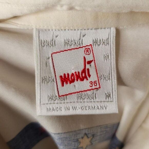 Vintage Mondi Shirt Womens Size Small European 36 Made In West Germany Crest - Picture 8 of 10